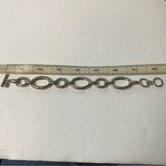 Brighton Silver Tone Oval Link Toggle Bracelet - Picture 7 of 7